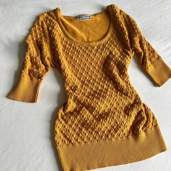 Sweaters - Mustard Yellow Sweater Effie's Heart cottagecore fairy grannycore designer